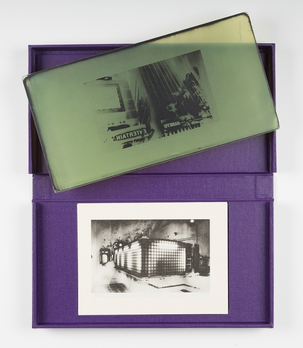 Antony Cairns, OSC Collotype Portfolio, 2015 (printed 2015). Portfolio of 10 collotype prints on Gampi paper with one collotype glass plate, 14 x 19 cm, edition of 6. © Ollie Hammick