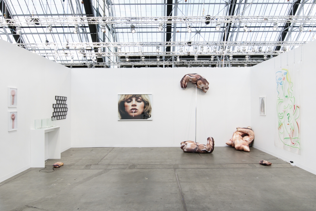 Natalia LL, Alix Marie and Chelsea Culprit, installation view, Roman Road stand 079, Code 2, Copenhagen, 31 August - 02 September 2017. Courtesy of Roman Road and the artists. © I DO ART Agency